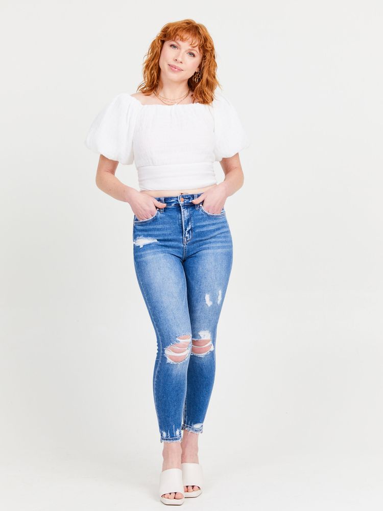 Audrey Destroyed Skinny Jeans