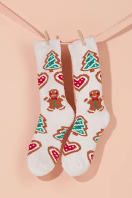 Gingerbread Cookie Cozy Socks