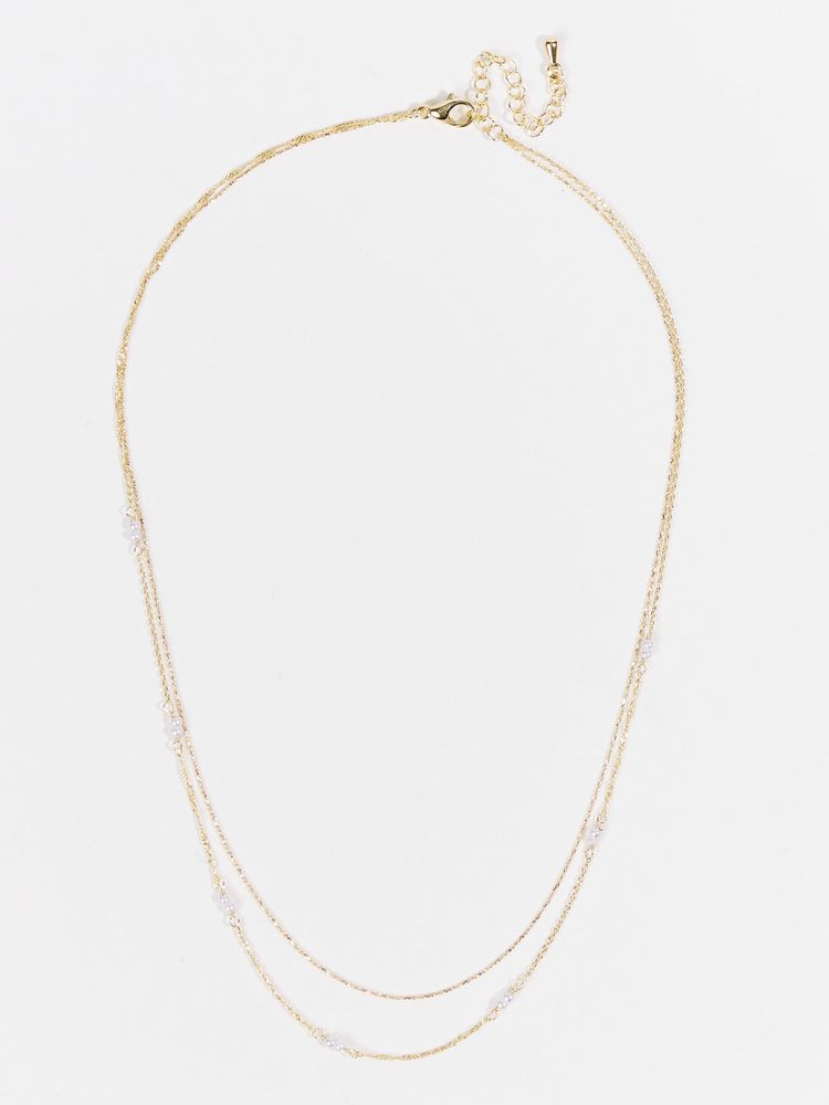 Dainty Layered Pearl Necklace