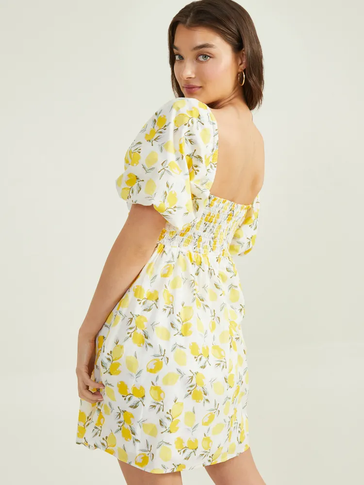 Lemon Printed Dress