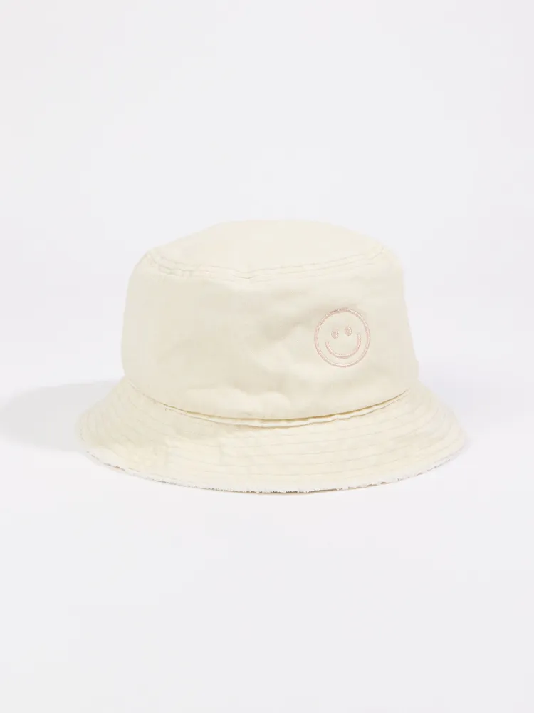 Smiley Tonal Bucket Hat