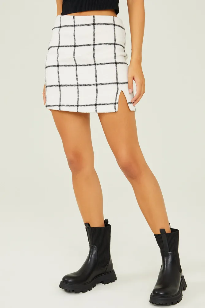 Jade Plaid Mini Skirt