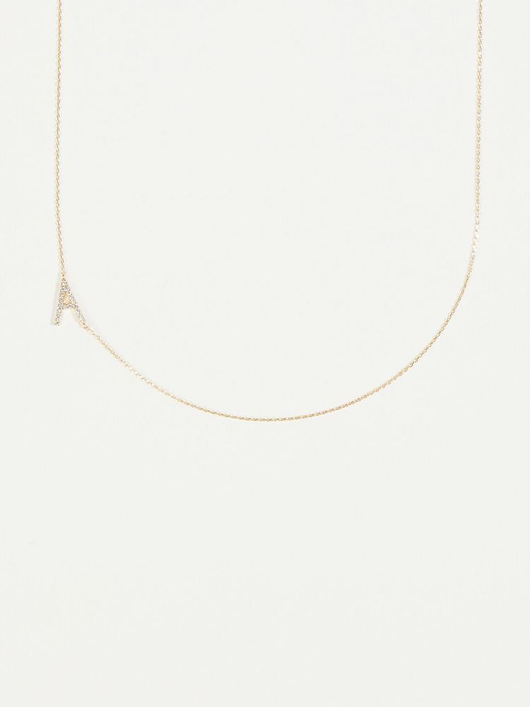 Dainty Crystal Monogram Necklace