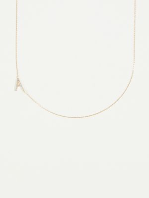 Dainty Crystal Monogram Necklace