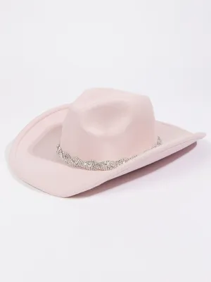 Blushing Rhinestone Cowboy Hat