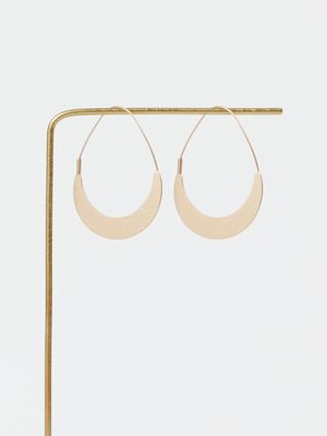 Oblong Hammered Earrings