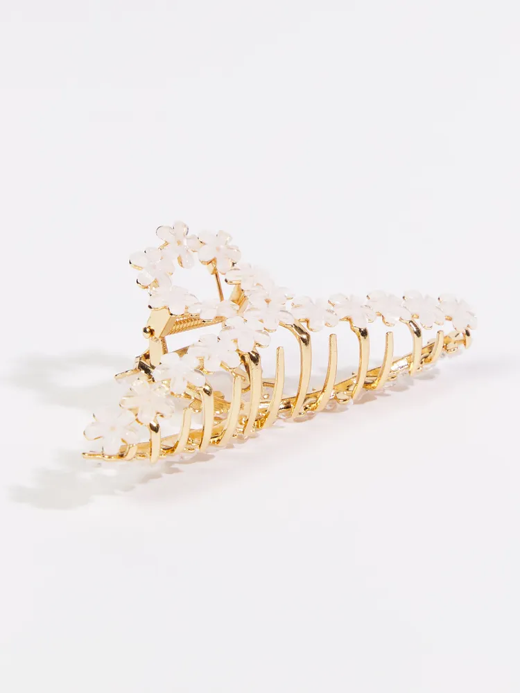 Glitter Flower Claw Clip