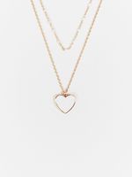 Layered Enamel Heart Necklace