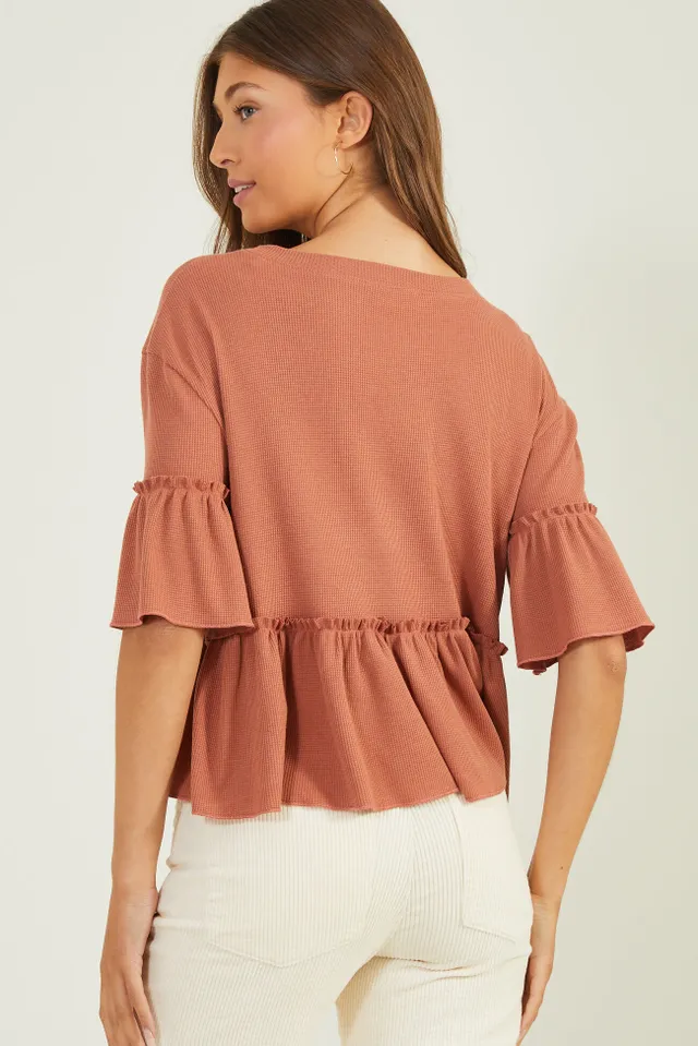 Altar'd State Neva Thermal Button Down Top