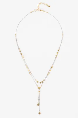 18K Gold Layered Beaded Necklace