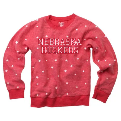 Huskers | Nebraska Toddler Reverse Fleece Crew Sweatshirt Alumni Hall