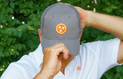  Ah | Volunteer Traditions Orange Tri- Star Promesh Trucker Hat | Alumni Hall