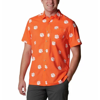 Clemson | Columbia Men's Super Slack Tide Printed Shirt Alumni Hall