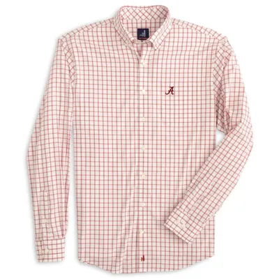 Bama | Alabama Johnnie- O Signor Long Sleeve Woven Shirt Alumni Hall