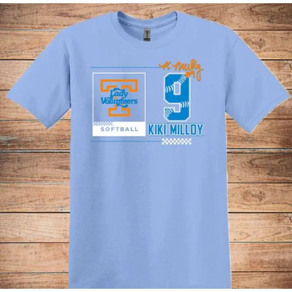 Lady Vols | Tennessee Kiki Milloy # 9 Signature Series Tee Orange Mountain