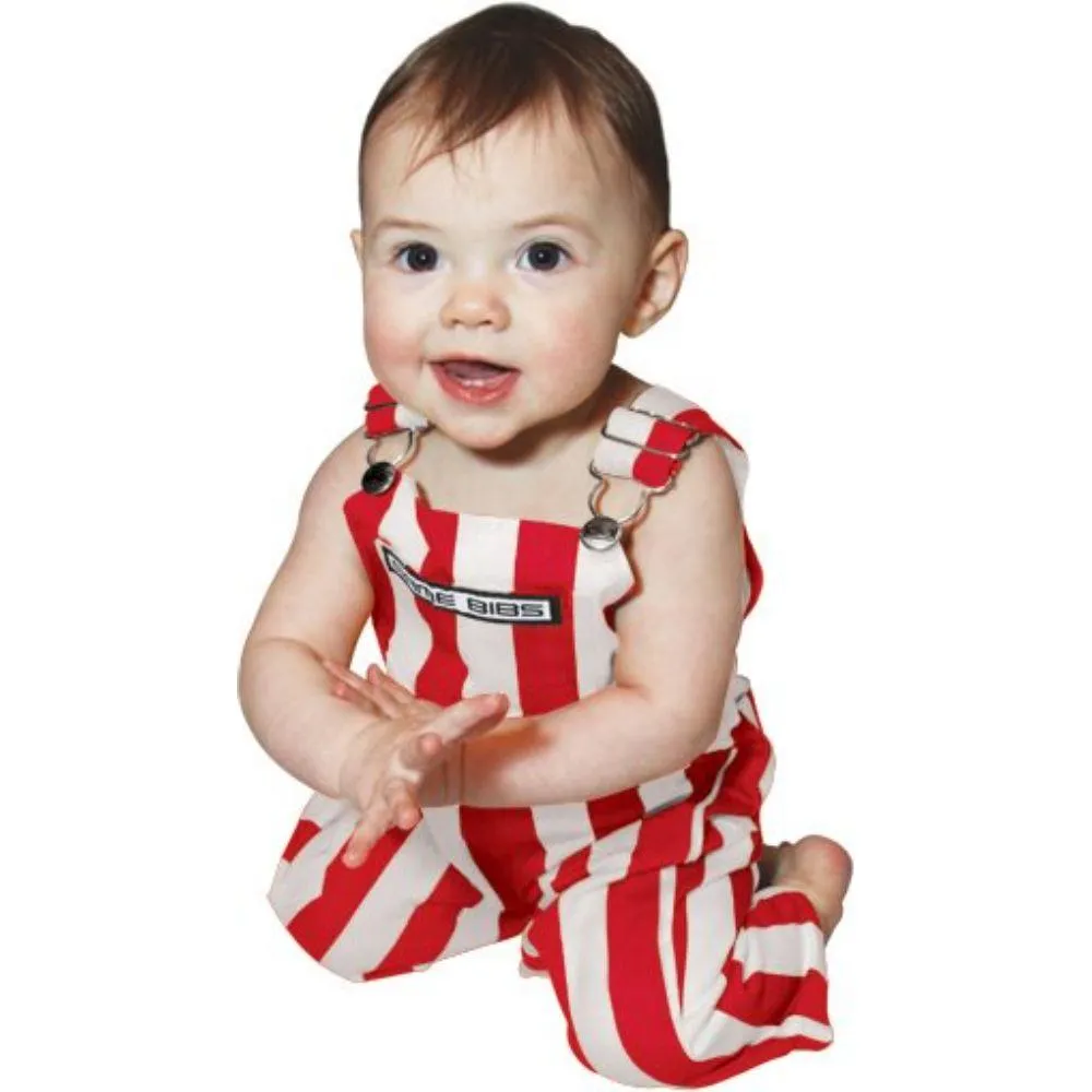 Ahs | Red And White Striped Infant Game Bibs Alumni Hall