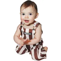 Ahs | Maroon And White Striped Infant Game Bibs Alumni Hall