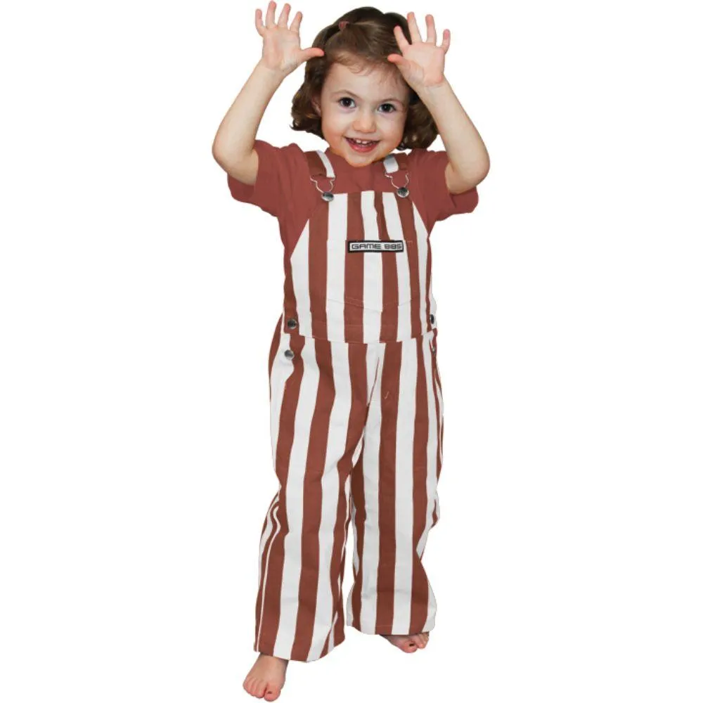 Ahs | Maroon And White Striped Toddler Game Bibs Alumni Hall