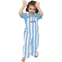 Ahs | Light Blue And White Striped Toddler Game Bibs Alumni Hall