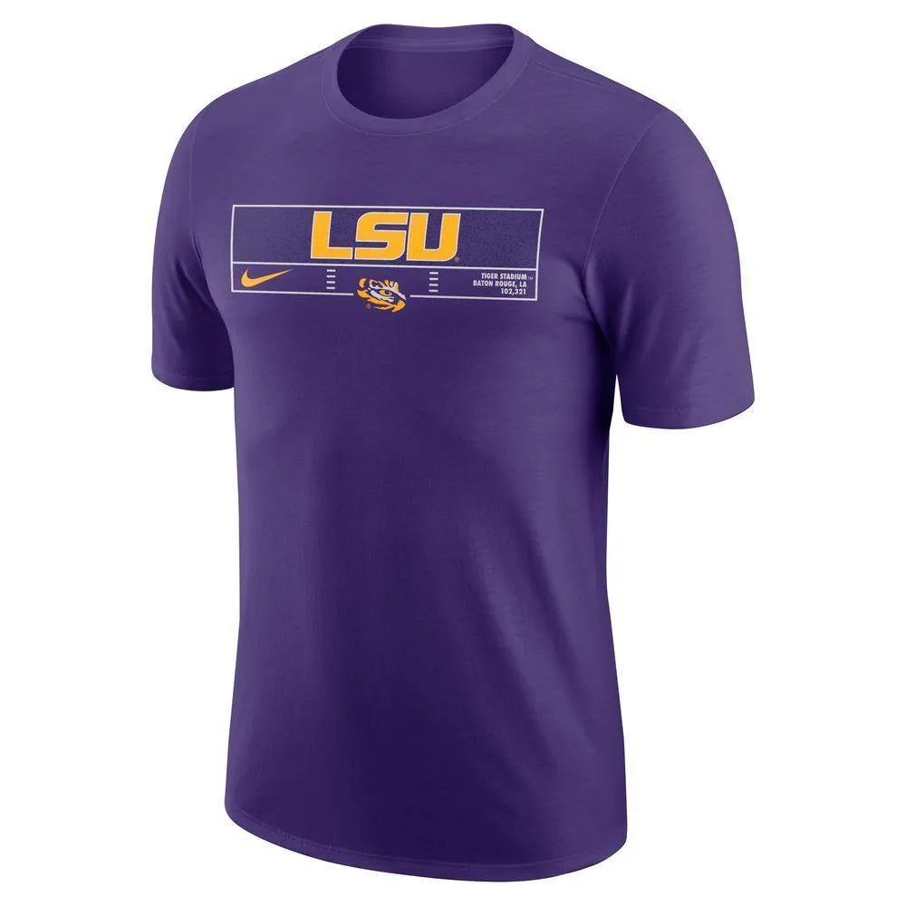 Nike LSU Tigers Gold Legend Wordmark Short Sleeve T Shirt