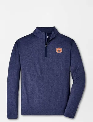 Aub | Auburn Peter Millar Men's Perth Stitch Stretch 1/4 Zip Pullover Alumni Hall