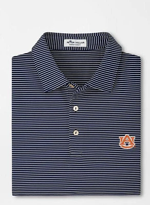 Auburn Peter Millar Marlin Stripe Performance Polo