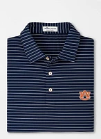 Auburn Peter Millar Crafty Stripe Performance Polo