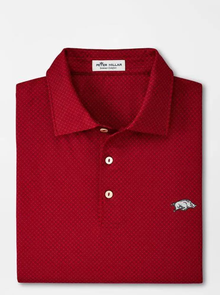 Razorbacks | Arkansas Peter Millar Dolly Printed Performance Polo Alumni Hall