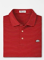 Arkansas Peter Millar Crafty Stripe Performance Polo