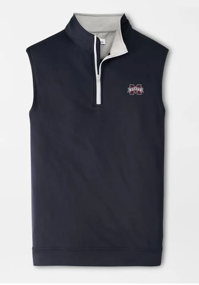 Bulldogs | Mississippi State Peter Millar Galway Quarter- Zip Vest Alumni Hall