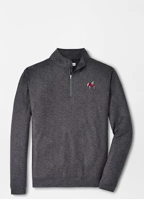 Dawgs | Georgia Peter Millar Perth Stitch Stretch 1/4 Zip Pullover Alumni Hall