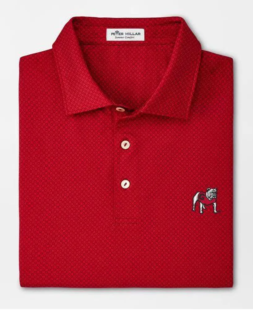 Dawgs | Georgia Peter Millar Dolly Printed Performance Polo Alumni Hall