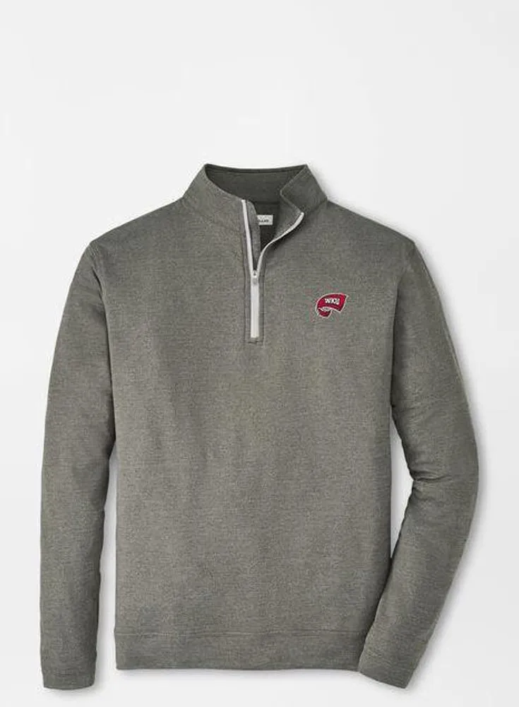 Wku | Western Kentucky Peter Millar Melange Performance 1/4 Zip Pullover Alumni Hall