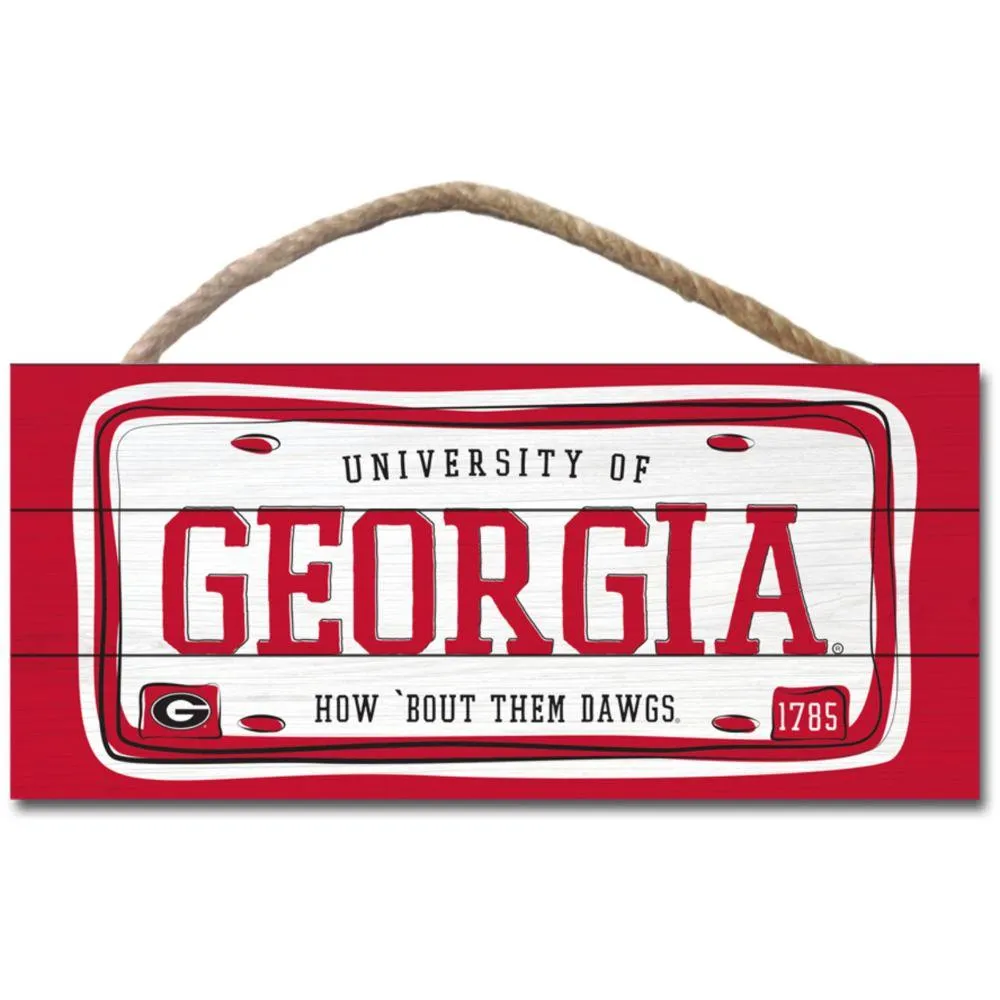 Dawgs | Georgia X Wood Plank Hanging Sign | Alumni Hall