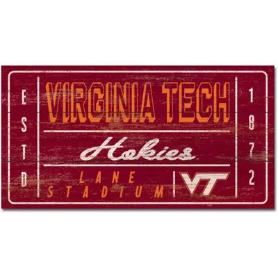  Hokies | Virginia Tech 11  X 20  Ticket Wood Plank Sign | Alumni Hall