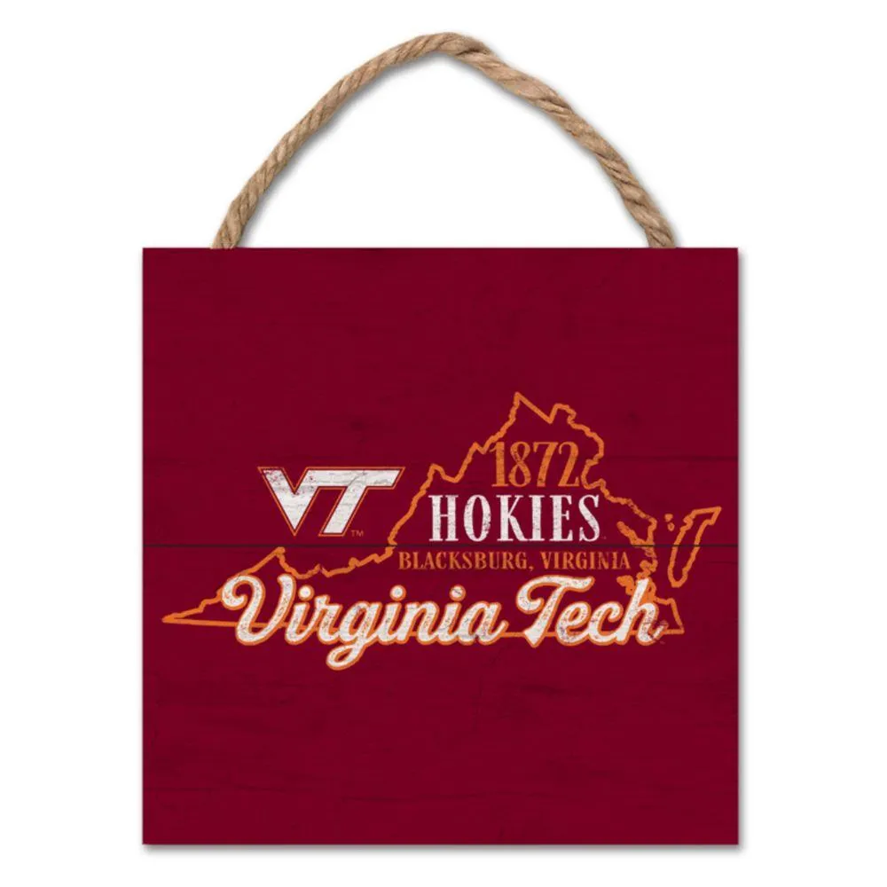  Hokies | Virginia Tech 7  X 7  Wood Plank Hanging Sign | Alumni Hall