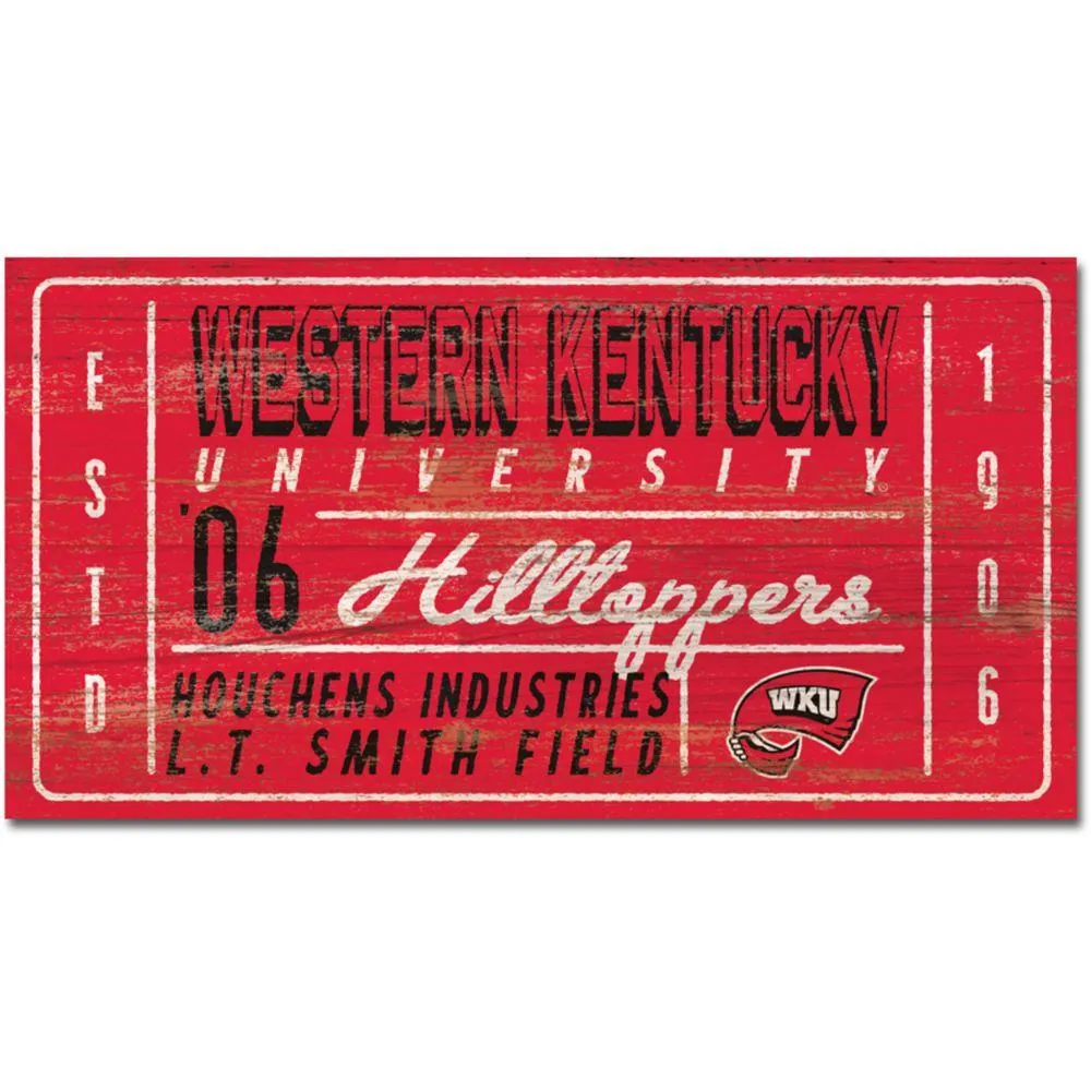  Wku | Wku 11  X 20  Ticket Wood Plank Sign | Alumni Hall