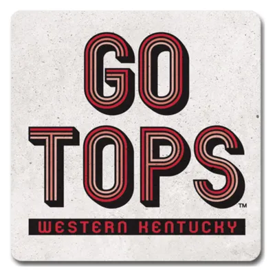  Wku | Wku Gameday Stripes Single Coaster | Alumni Hall