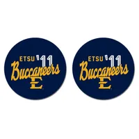  Bucs | Etsu ' 11 2- Pack Car Coasters | Alumni Hall