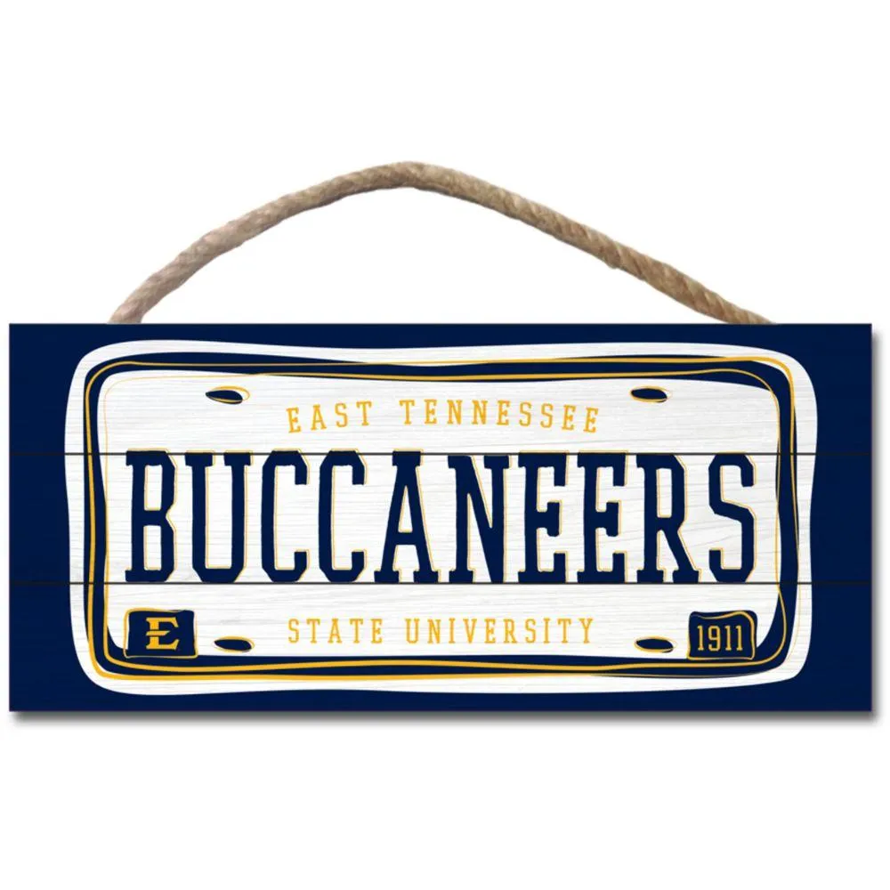 Bucs | Etsu X Wood Plank Hanging Sign | Alumni Hall