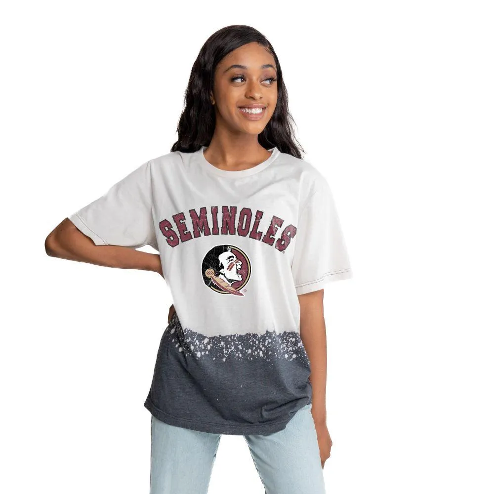 Women's Gameday Couture White South Florida Bulls PoweredBy Go Girl Oversized T-Shirt