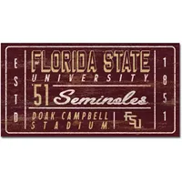  Fsu | Fsu 11  X 20  Ticket Wood Plank Sign | Alumni Hall