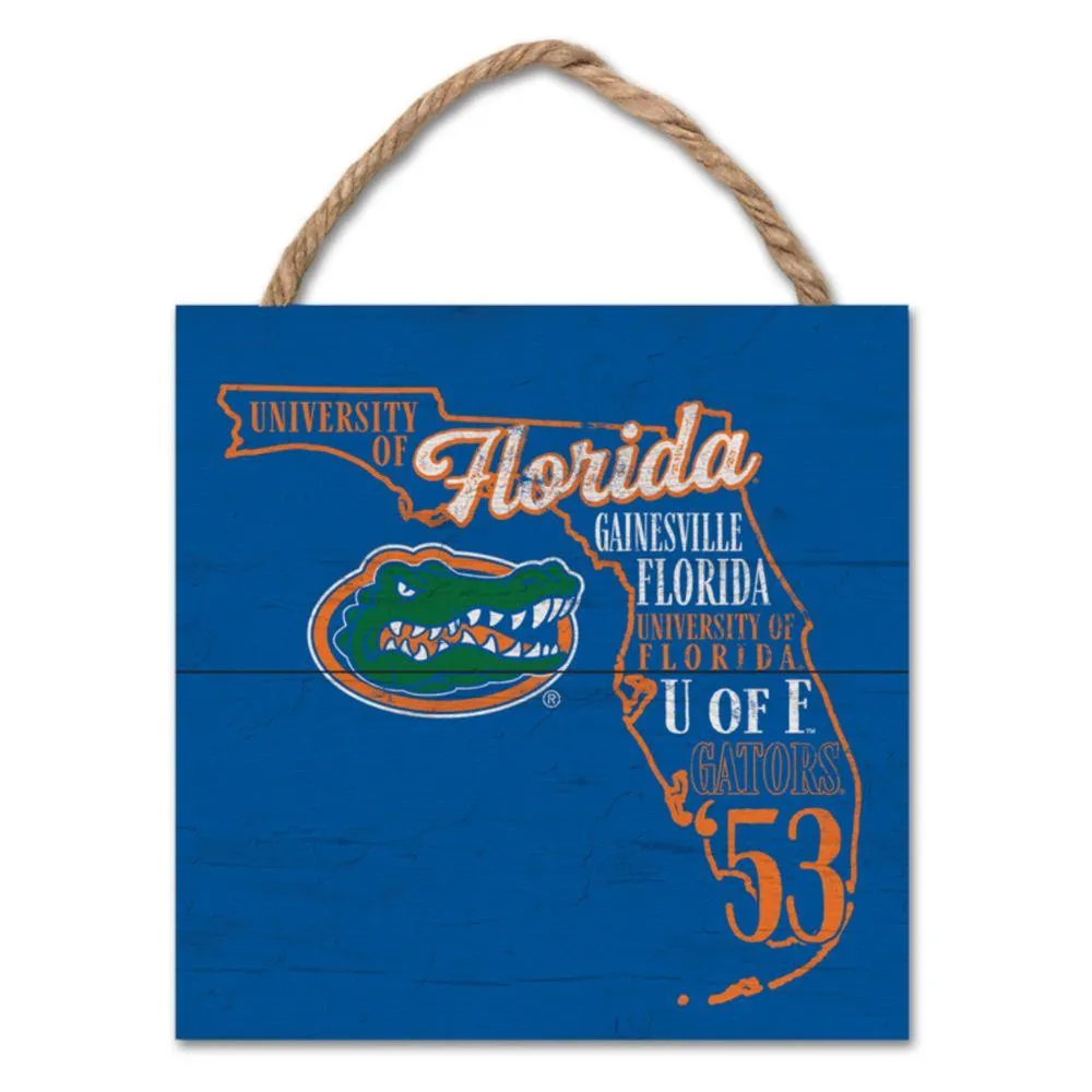  Gators | Florida 7  X 7  Wood Plank Hanging Sign | Alumni Hall