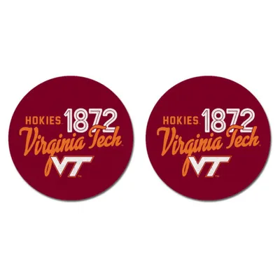  Hokies | Virginia Tech 1872 2- Pack Car Coasters | Alumni Hall