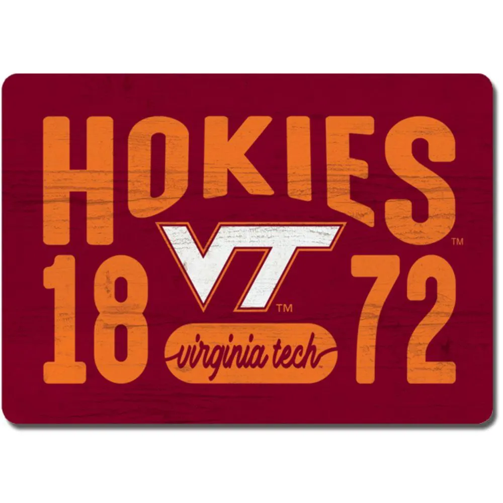 Hokies | Virginia Tech X Wood Magnet | Alumni Hall