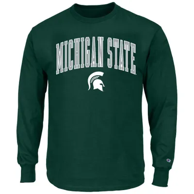 Spartans | Michigan State Big & Amp ; Tall Champion Arch Over Logo Long Sleeve Tee Alumni Hall