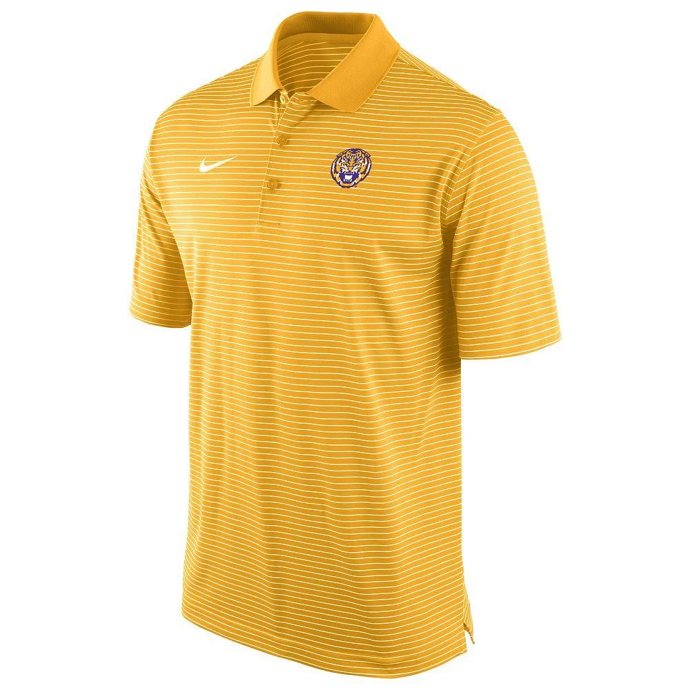 LSU Nike Vault Tiger Stadium Stripe Polo