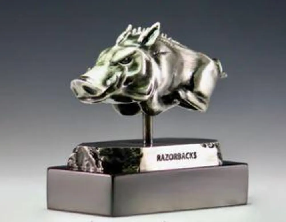  Razorbacks | Arkansas Icon Artworks Pewter Desktop Sculpture | Alumni Hall