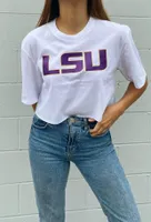 Lsu | Hype And Vice Touchdown Crop Tee Alumni Hall