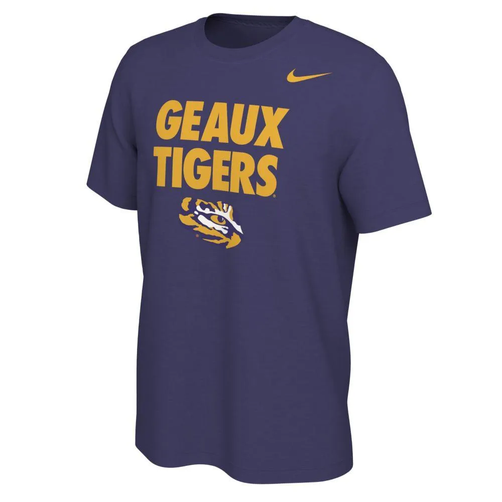 Nike Little Kids' LSU Tigers Black Legend Short Sleeve Shirt